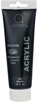 Zdjęcie produktu dla Farba akrylowa czarna Kw trade 120ml