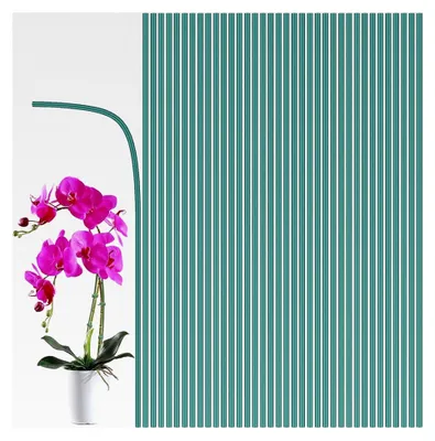 Produktbild von Pflanzenstützen Pflanzstäbe, 20 Stück, grüne Rankhilfe, 40 cm, Metall Gartenpfähle für Blumen und Topfpflanzen