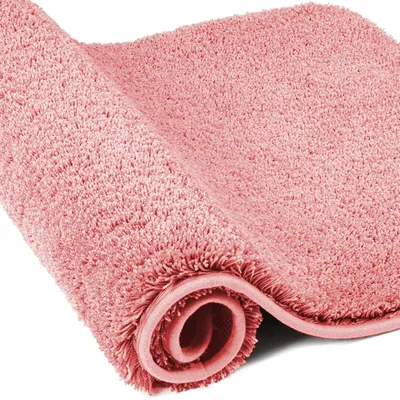 Produktbild von Mikrofaser-Badematte, Fußmatte, 2 cm extra dicker Badevorleger, super saugfähiger Badevorleger 60 x 90 cm, rosa