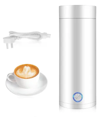Mini-Reisewasserkocher 400 ml, 3-in-1, Edelstahl, Rosa