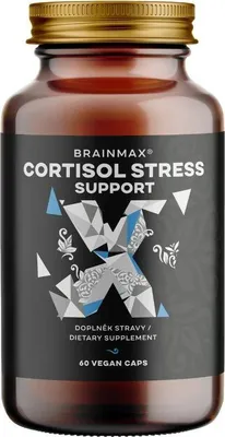 Obrázok produktu pre BrainMax Cortisol Stress Support, komplex pre duševnú rovnováhu, 60 rastlinných kapsúl