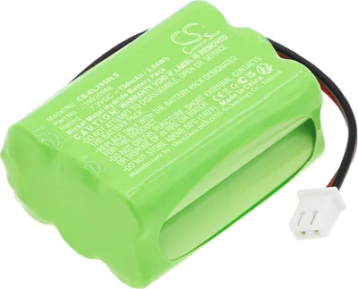 A close-up shot of a green battery pack with black and white wires and a white connector.