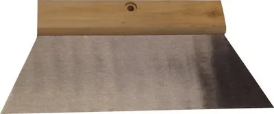 Produktbild von Spachtel mit Stahlblatt und Holzgriff 250mm für Selbstnivelliermassen, Klebstoffe und Mörtel
