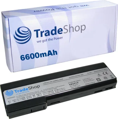 Produktbild von Trade-Shop Laptop Notebook Li-Ion 10,8V/11,1V 6600mAh AKKU Black für HP Compaq 6360t Mobile Thin Client, EliteBook 8460p, 8460w, 8470p, 8560p, 8570p, 8470w, 8760p, 8770p, ProBook 6360b, 6460b, 6465b, 6560b, 6565b, 6470b, 6475b, 6570b