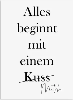 Produktbild von Postkarte LIEBE Alles beginnt mit einem MATCH