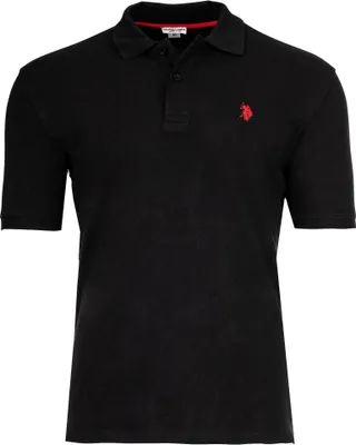 Produktbild von U.S. POLO ASSN. Herren Poloshirt - Piquet, Logo-Stickerei, Baumwolle Stretch Schwarz 2XL