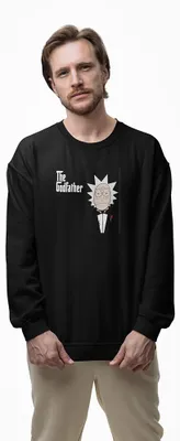Produktbild von D&B Design Uni Pullover SWMO00052 Rick And Morty Schwarz-Größe XL