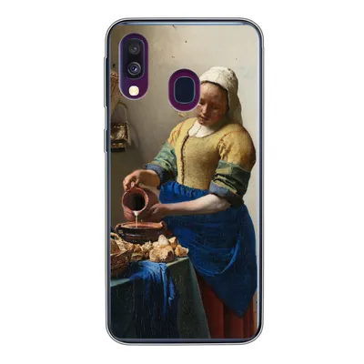 Produktbild von MuchoWow® Handyhülle Schutzhülle Hülle für Samsung Galaxy A40 Das Milchmädchen - Johannes Vermeer Silikon Softcase Handy Hülle - Handy-Tasche