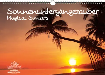 Produktbild von Sonnenuntergängezauber DIN A3 Kalender - Immerwährender Kalender Sonnenuntergänge - Seelenzauber