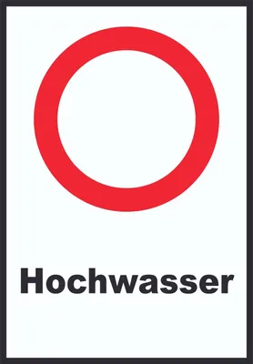 Produktbild von Durchfahrt verboten Hochwasser Schild A5 (148x210mm)