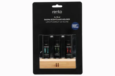 Produktbild von Rento Saunaduft 3 x 10 ml im Bambusbehälter