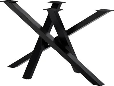 Produktbild von CLP Tischbeine Finney aus Stahl schwarz Größe 120x60x72 cm Größe 120x60x72 cm
