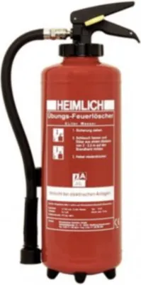 Produktbild von 6L Wasser Übungsfeuerlöscher, wiederbefüllbar Übungslöscher Druckhebelarmatur