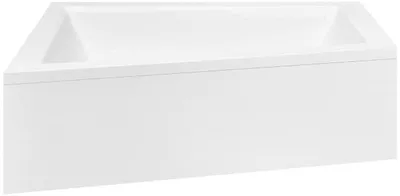 Zdjęcie produktu dla Wanna Akrylowa Zestaw 4w1 Asymetryczna 180x125 Lewa Biała + Obudowa Akrylowa, Nowoczesny Premium Syfon i Nogi (stelaż) w komplecie | BADLAND INTIMA