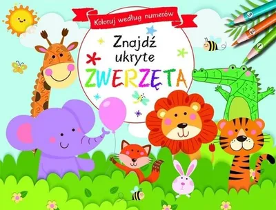 Immagine prodotto di Koloruj według numerów. Znajdź ukryte zwierzęta