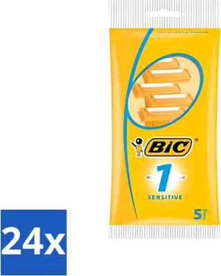 Produktbild von Bic – Rasierklingen – Sensitive – Einzelklinge – Einwegklingen – 5 Rasierklingen - Vorteilspack - 24 Stücke