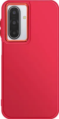 Produktbild von Avizar, Hülle für Galaxy A17, matt mit metallischer Kameraumrandung, Rot