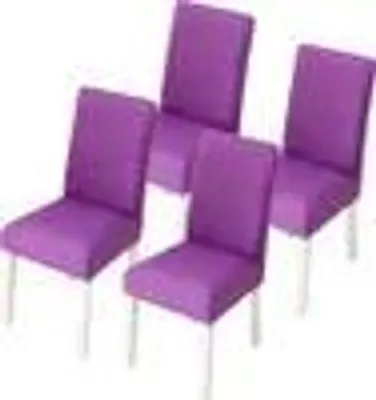 Produktbild von Stuhlhussen 4 Stück, Stuhlhusse Stretch, Elastischer Stuhlbezug Stretch Abnehmbare Waschbar Stuhlbezug Langlebig Universal