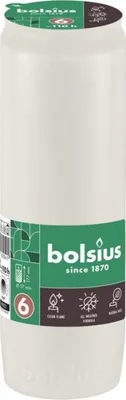 Image de Recharge Bolsius, 110 h, 342 g, 57x177 mm, pour bougeoir, blanche, huile 20 pièces