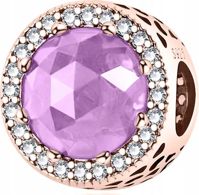 Productafbeelding van Charm, verguld, met edelsteenparel en zirkonia, zilver 925