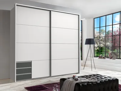 Produktbild von Schlafzimmer-Set >Seattle< in Weiß - 228x213x65cm (BxHxT)