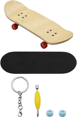 Produktbild von Mini Finger Skateboard, 5-lagiges Ahornholz, PolyurethanAntirutsch, zur Stressbewältigung, als Geschenk geeignet