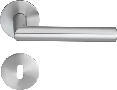 Produktbild von Toulouse Drückergarnitur MeinTürgriff Flachrosette Edelstahl matt Türdrücker BB PZ WC