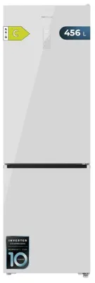 Image de Cecotec Réfrigérateur Combi 456L Total No Frost Bolero CoolMarket Combi 456 White Glass C, Hauteur 201 cm et 59,5 cm Largeur