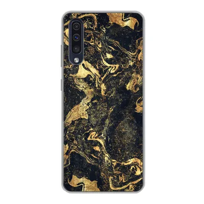 Produktbild von MuchoWow® Handyhülle Schutzhülle Hülle für Samsung Galaxy A30s Marmor - Luxus - Gold Silikon Softcase Handy Hülle - Karteninhaber