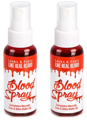 Produktbild von com-four® 2x Kunstblut Spray je 48 ml für Halloween, Kostüm und Make-up