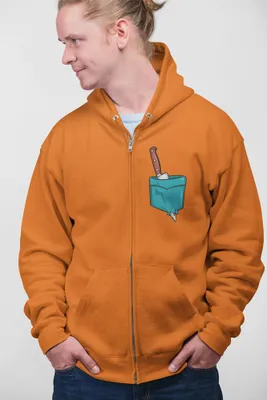 Produktbild von D&B Uni Hoodie ZIPPO00018 Knife Orange-Größe 3XL