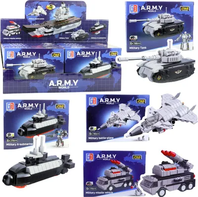 Image de Blocs de construction Armée Véhicules de transport militaires Robot 2In1