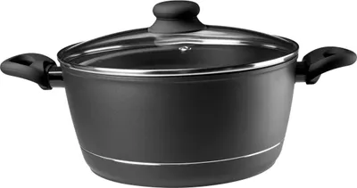 Produktbild von nabbi Königstopf mit Glasdeckel 2,5 l - Schwarz