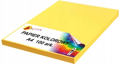 Obrázek produktu pro Barevný papír A4 120g žlutý intenzivní2 100 listů