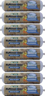 Produktbild von MyMenue4Dogs Hundefutter Seelachswurst - 8x 800g