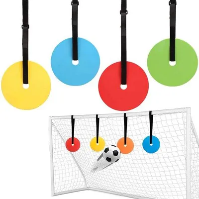 Obrázek produktu pro Fotbalový cíl Tréninkový cíl - 15 cm Průměr - Sada 4 barev - Gumový - Pro fotbalový hokejový basketbalový míč