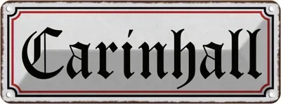 Produktbild von vianmo Blechschild 10x27 cm Carinhall
