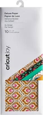 Immagine prodotto di Cricut Joy Deluxe Carta autoadesiva By Design - 11,4 x 30,5 cm 10 fogli