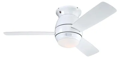 Zdjęcie produktu dla Wentylator sufitowy Halley White 112 cm z oświetleniem i pilotem zdalnego sterowania