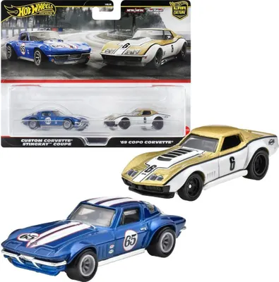Produktbild von Corvette Stingray Coupe + Copo Corvette | Hot Wheels Premium Fahrzeuge