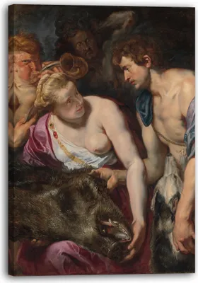 Produktbild von Leinwandbild (80x120cm): Peter Paul Rubens - Atalanta und Meleager, echter Holz-Keilrahmen inkl. Aufhänger, handgefertigt in Deutschland