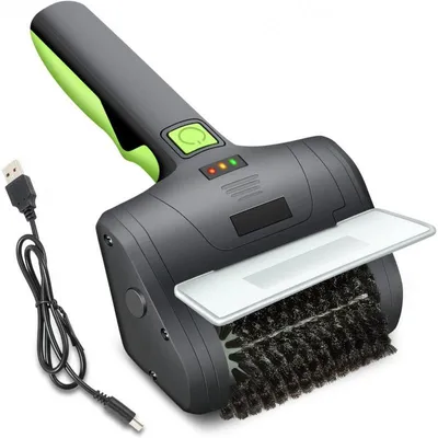 Produktbild von Kabellose Grillbürste elektrisch,BBQ Reinigungsbürste mit Edelstahlborsten, Typ-C Ladegerät, Grün/Schwarz