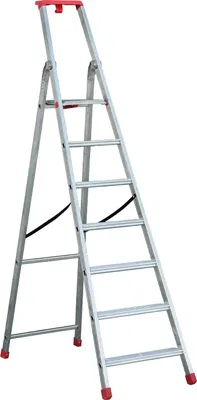 Produktbild von Stehleiter Eurostep Podestleiter PRO Mod. 870 in Alu - Stufenanzahl: 7, Arbeitshöhe: 3,39 m