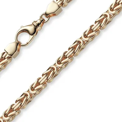Produktbild von 6mm Kette Halskette Königskette aus 750 Gold Rotgold massiv 70cm Herren