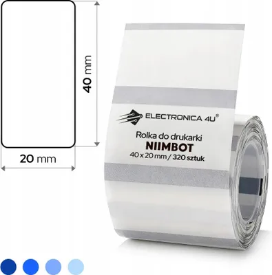 Produktbild von Selbstklebende Etiketten Thermosticker Niimbot B1 B4 B21 B21_Pro B3S B31 40x20