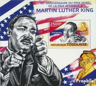 Produktbild von Briefmarken Togo 2014 Mi Block 1038 (kompl. Ausgabe) postfrisch Martin Luther King Jr.