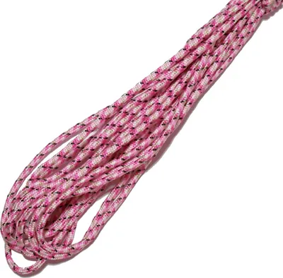 Produktbild von 15m Farbe-306 rosa-schwarz MicroCord Paracord Schnüre Nylonleine 2 mm