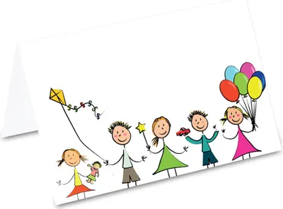 Produktbild von PRICARO Tischkarten "Kindergeburtstag", 50 Stück