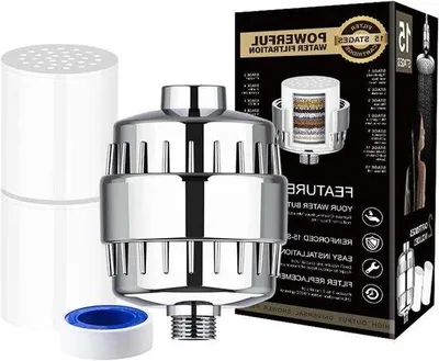 Produktbild von Duschfilter mit 34 Stufen für hartes Wasser und Kalkfilter, entfernt Chlor und Schwermetalle
