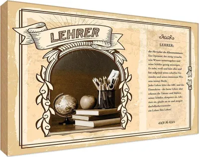 Produktbild von vianmo Holzschild 12x18 cm Lehrer Beruf Arbeit